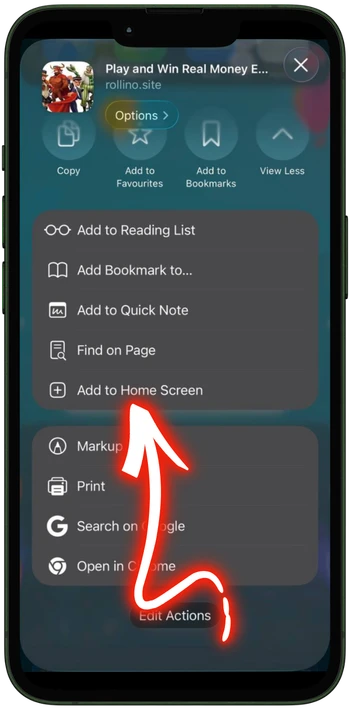 Rollino Select Add to Home Screen
