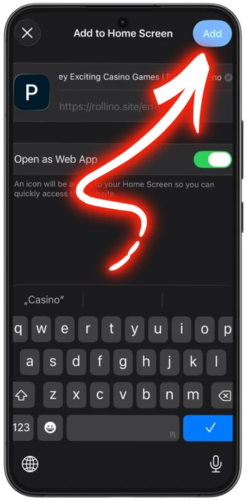 Rollini Select Add to Home Screen